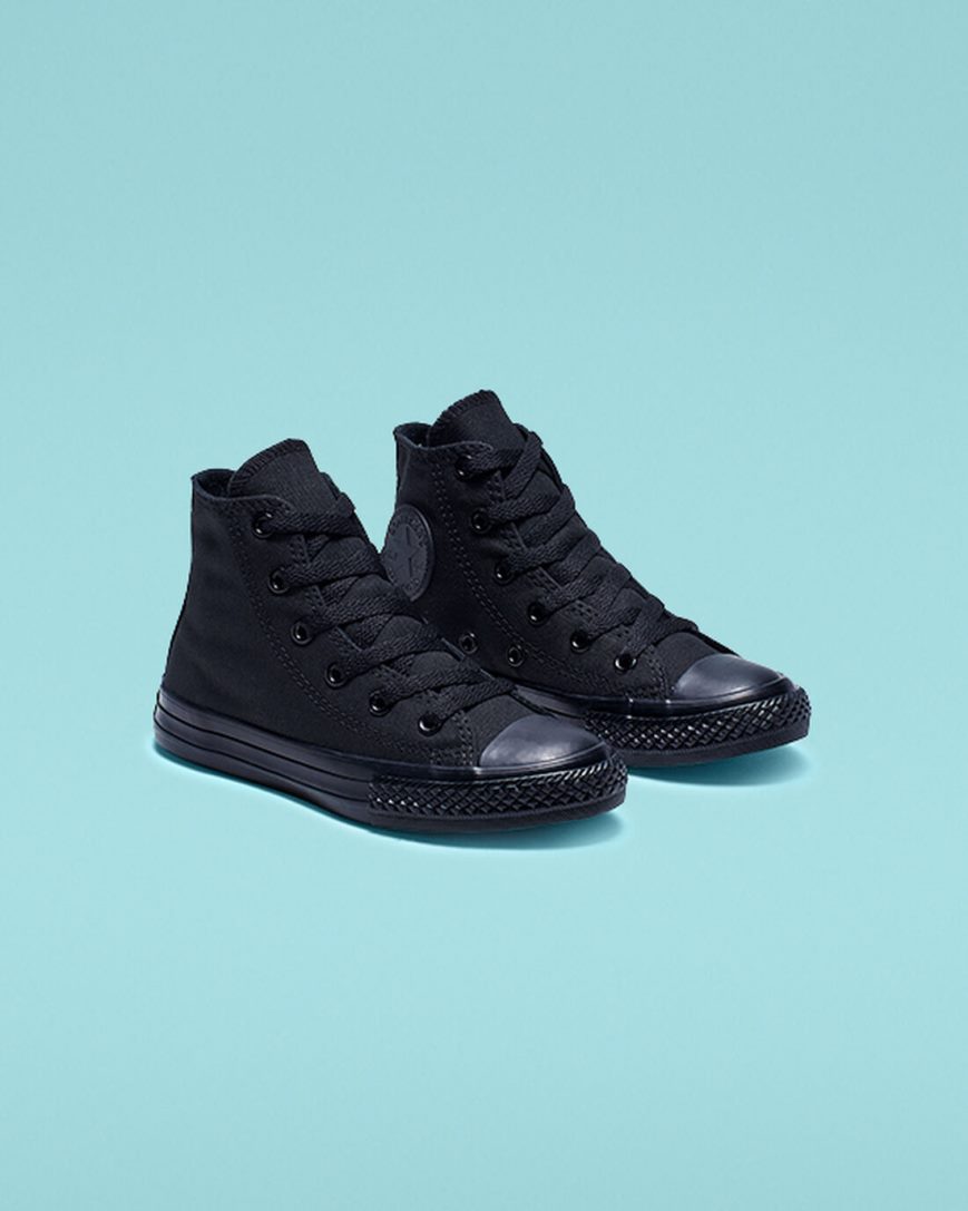 Girls' Converse Chuck Taylor All Star Classic High Top Shoes Black | AU 6480CO